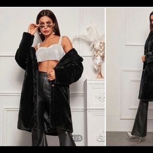 Faux fur coat, too big on me never worn